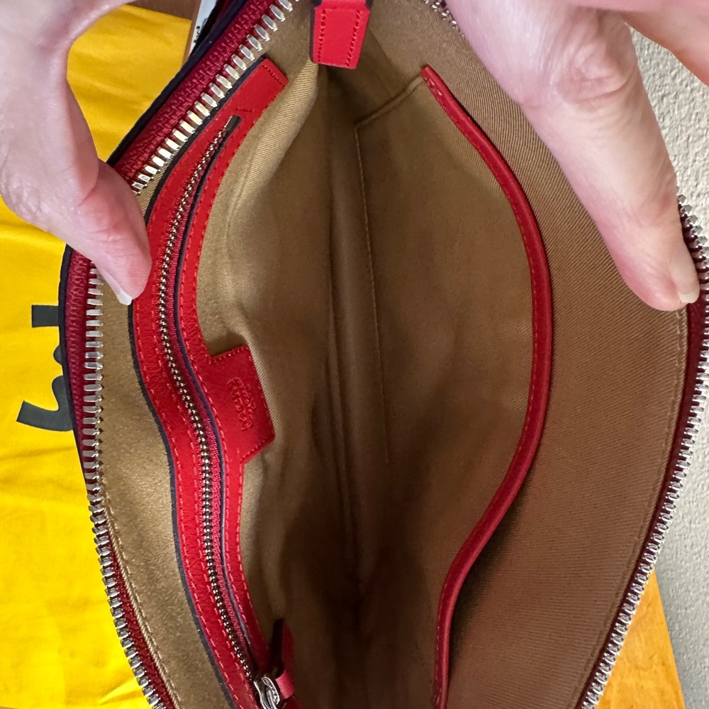 NWT MCM Candy Red Crossbody Bag with Authenticity - Picture 3 of 8